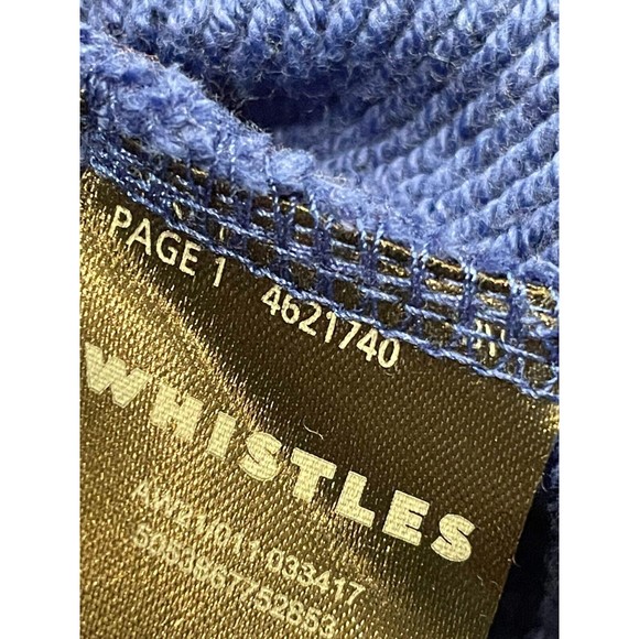 Whistles Ete Summer Crew Neck Pullover Sweatshirt Womens Size XS Blue Cotton - Picture 10 of 14